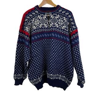 Vintage Norwegian Norwool Pure Wool 80s Womens Sweater Size L